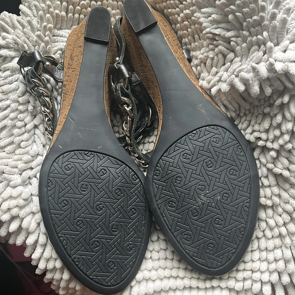 Etienne Aigner wedge sandals size 9 - Picture 2 of 3